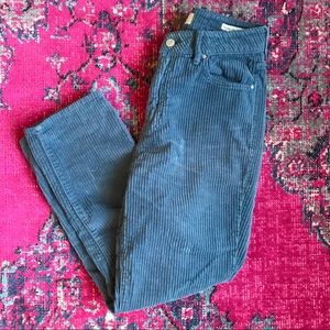 Light Blue Corduroy High Waisted Pants